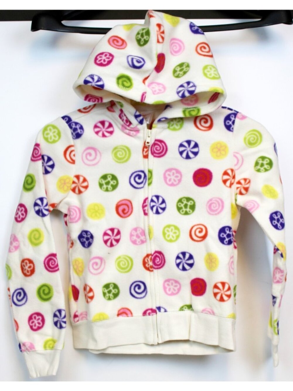 2008 Gybmoree Candy Shoppe Shop Fleece Hoodie Zip up sz 9 Bonbon Sweet NEW Pocke